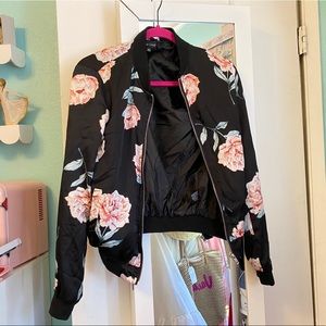 Floral Bomber Jacket